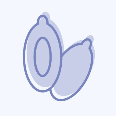 Icon Ootes. Kurban Bayramı sembolüyle ilgili. İki ton stili. Basit dizayn edilebilir. Basit resimleme