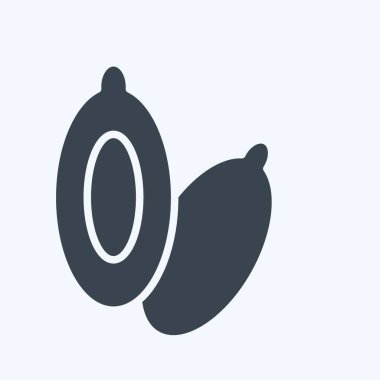 Icon Ootes. Kurban Bayramı sembolüyle ilgili. Kabartma tarzı. Basit dizayn edilebilir. Basit resimleme