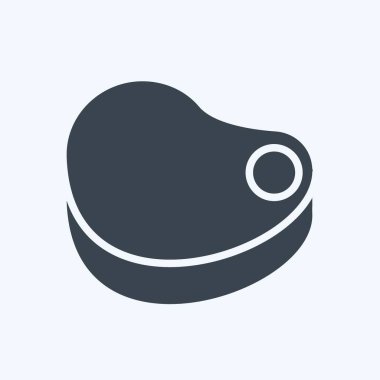 Simge Et. Kurban Bayramı sembolüyle ilgili. Kabartma tarzı. Basit dizayn edilebilir. Basit resimleme