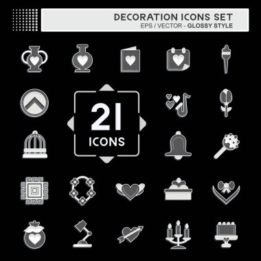 Simge Dekorasyonu. Eğitim sembolüyle ilgili. Parlak bir stil. Basit dizayn edilebilir. Basit resimleme