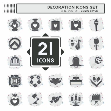 Simge Dekorasyonu. Eğitim sembolüyle ilgili. Çizgi roman. Basit dizayn edilebilir. Basit resimleme