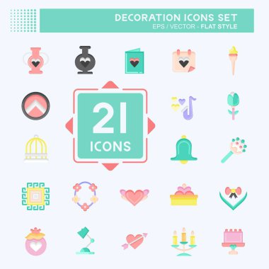 Simge Dekorasyonu. Eğitim sembolüyle ilgili. Düz stil. Basit dizayn edilebilir. Basit resimleme