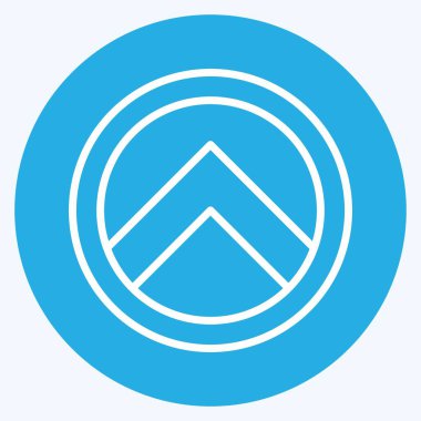 Simge Kalkanı. Dekorasyon sembolüyle ilgili. Mavi gözlü. Basit dizayn edilebilir. Basit resimleme