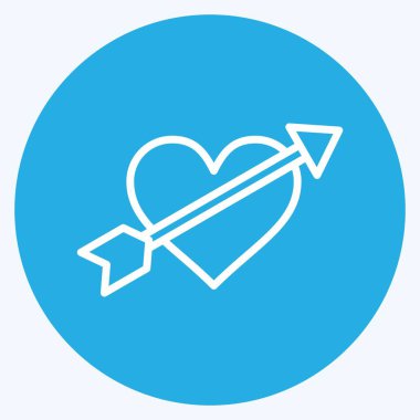 Simge Aşk Tanrısı. Dekorasyon sembolüyle ilgili. Mavi gözlü. Basit dizayn edilebilir. Basit resimleme