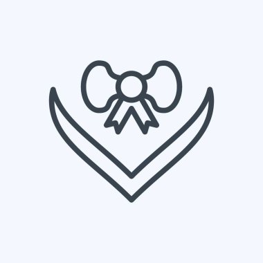 Simge Hediyesi. Dekorasyon sembolüyle ilgili. Sıra tarzı. Basit dizayn edilebilir. Basit resimleme