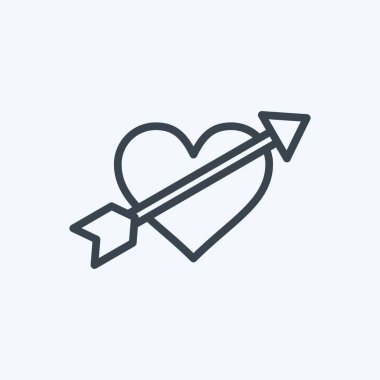 Simge Aşk Tanrısı. Dekorasyon sembolüyle ilgili. Sıra tarzı. Basit dizayn edilebilir. Basit resimleme