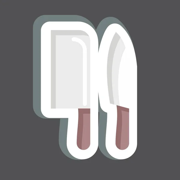 Пляшкові Ножі Пов Язаний Символом Аль Адха Простий Дизайн Редагований — стоковий вектор