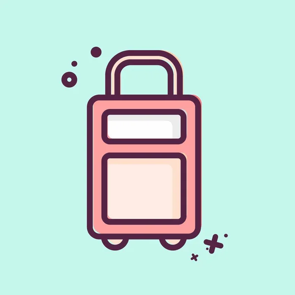 Icon Suitcase Пов Язаний Символом Аль Адха Стиль Mbe Простий — стоковий вектор