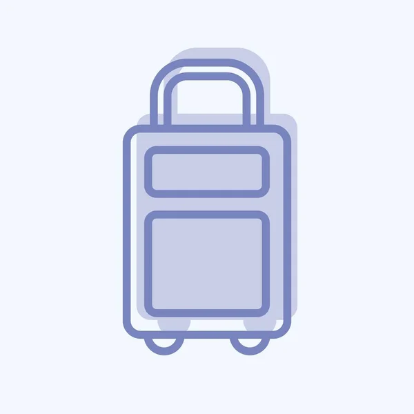 Icon Suitcase Relacionado Com Símbolo Eid Adha Estilo Dois Tons — Vetor de Stock