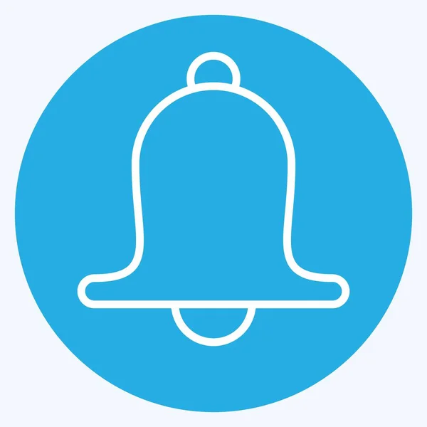 Icono Bell Relacionado Con Símbolo Decoración Ojos Azules Estilo Diseño — Vector de stock