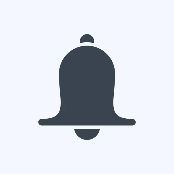 Icono Bell Relacionado Con Símbolo Decoración Estilo Glifo Diseño Simple — Vector de stock