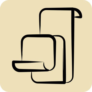 Simge Bill. Kara Cuma sembolüyle ilgili. Kabartma tarzı. Alışveriş. Basit resimleme