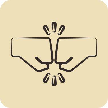 Icon Greeting. related to Psychological symbol. glyph style. simple illustration. emotions, empathy, assistance