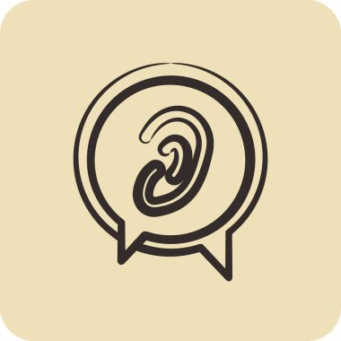 Icon Listen to Others. related to Psychological symbol. glyph style. simple illustration. emotions, empathy, assistance