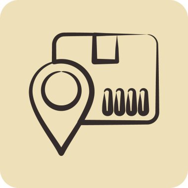 Icon Package Tracking. related to Online Store symbol. glyph style. simple illustration. shop