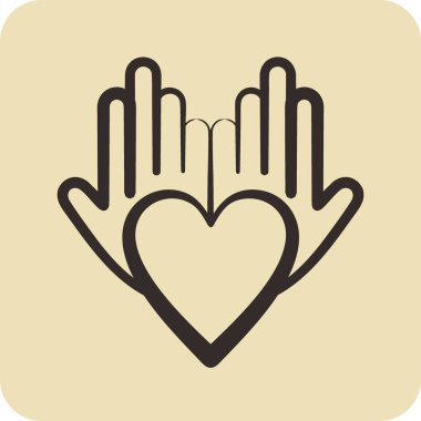 Icon Philanthropist. related to Volunteering symbol. glyph style. Help and support. friendship