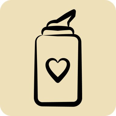 Tıraş kremi. Berber dükkanı sembolüyle ilgili. Kabartma tarzı. Güzellik salonu. Basit resimleme