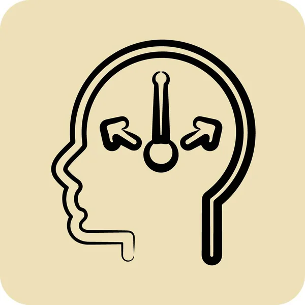 Icône Doute Lié Symbole Psychologie Personnalité Style Glyphe Conception Simple — Image vectorielle
