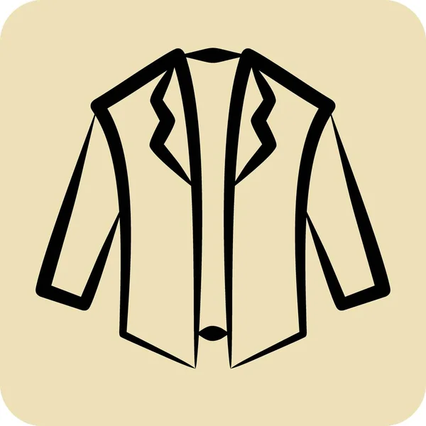 Icon Jacket Související Symbolem Černý Pátek Styl Glyfu Nakupování Jednoduchá — Stockový vektor