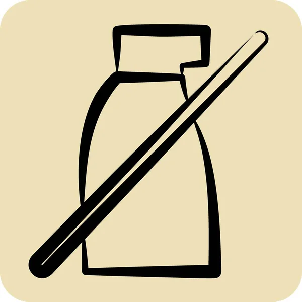Icône Pas Pesticides Lié Symbole Cbd Oil Style Glyphe Conception — Image vectorielle