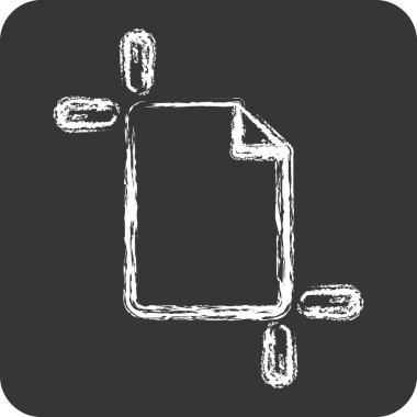 Simge Sanatı. Grafik Tasarım Araçları sembolüyle ilgili. Tebeşir stili. Basit tasarım düzenlenebilir