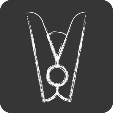 Simge mandalı. Çamaşır sembolüyle ilgili. Tebeşir stili. Basit dizayn edilebilir. Basit resimleme