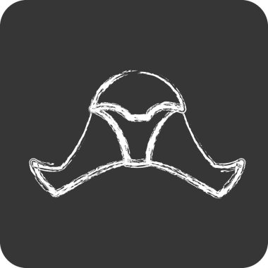 Simge Çıkarılabilir Başlıklı. Spor giyim sembolü için uygun. Tebeşir stili. Basit dizayn edilebilir. tasarım şablonu. Basit resimleme