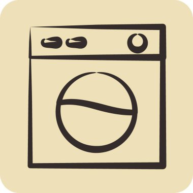 Icon Kolay Bakım. Spor giyim sembolü için uygun. El çizimi tarzı. Basit dizayn edilebilir. tasarım şablonu. Basit resimleme