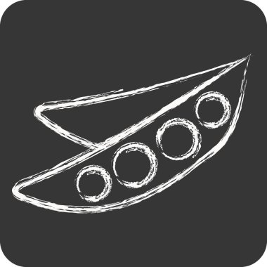 Icon Bezelyeleri. Fındık sembolü için uygun. Tebeşir stili. Basit dizayn edilebilir. dizayn şablonu