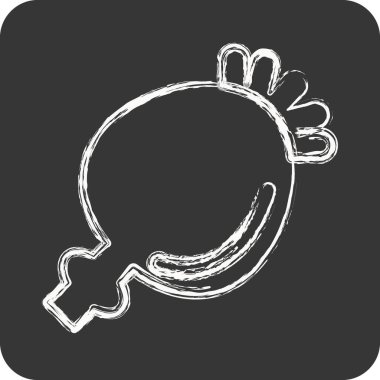 Simge Poppy Tohumları. Fındık sembolü için uygun. Tebeşir stili. Basit dizayn edilebilir. dizayn şablonu