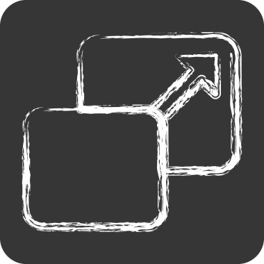 Simge Ölçeği. Grafik Tasarım Araçları sembolüyle ilgili. Tebeşir stili. Basit tasarım düzenlenebilir