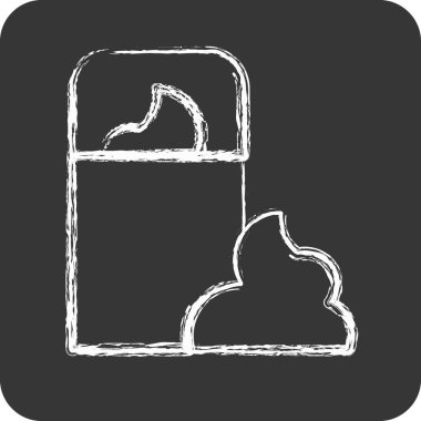 Tıraş kremi. Berber dükkanı sembolü için uygun. Tebeşir stili. Basit dizayn edilebilir. tasarım şablonu. Basit resimleme