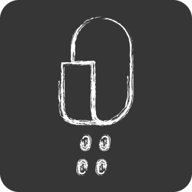 Simge Bantlı Dikişler. Spor giyim sembolü için uygun. Tebeşir stili. Basit dizayn edilebilir. tasarım şablonu. Basit resimleme