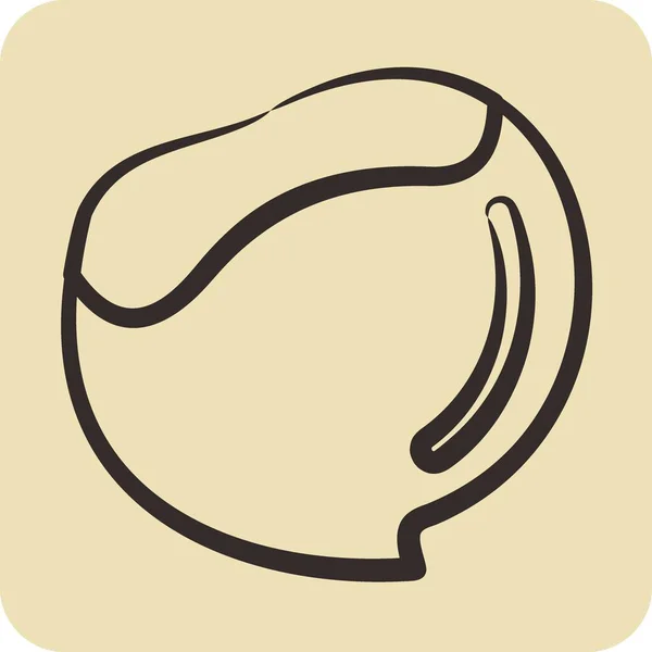 Icon Chestnut Cocok Untuk Simbol Nuts Gaya Gambar Tangan Desain - Stok Vektor