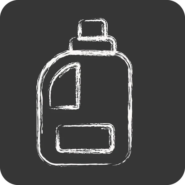Icon Clean Product Относится Символу Лаундри Меловой Стиль Простой Дизайн — стоковый вектор