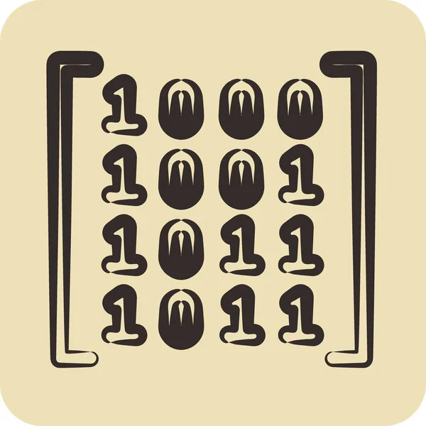 Datové Vzory Ikon Související Symbolem Strojového Učení Ručně Kreslený Styl — Stockový vektor
