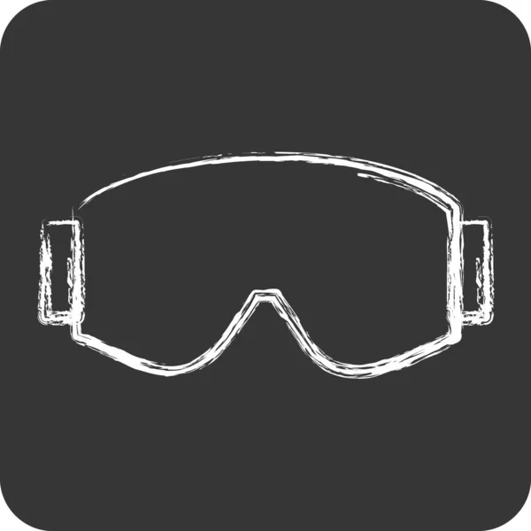 Simge Gözlüklü Cam Cep Spor Giyim Sembolü Için Uygun Tebeşir — Stok Vektör