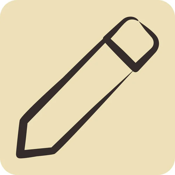Icon Pencil Related Graphic Design Tools Symbol Hand Drawn Style — Stock Vector