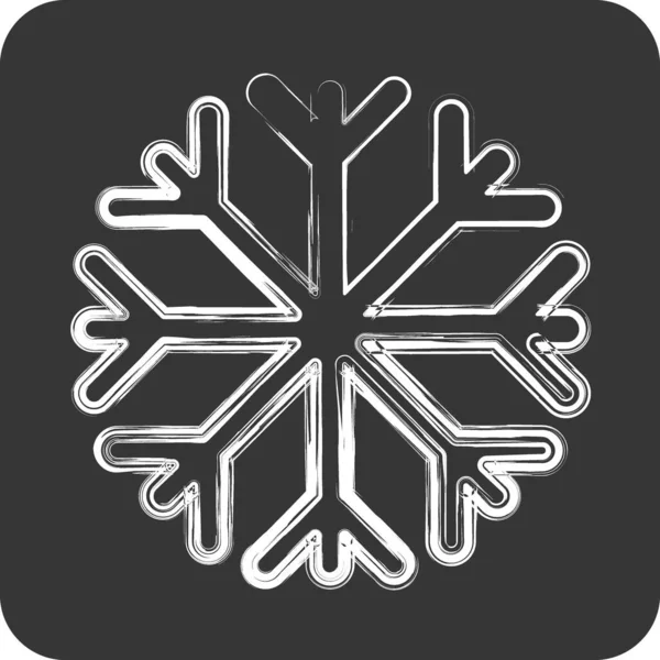 Icon Snow Proof Geeignet Für Sportbekleidung Symbol Kreide Stil Einfaches — Stockvektor