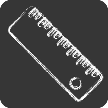 Simge Yöneticisi. Eğitim sembolü için uygun. Tebeşir stili. Basit dizayn edilebilir. tasarım şablonu