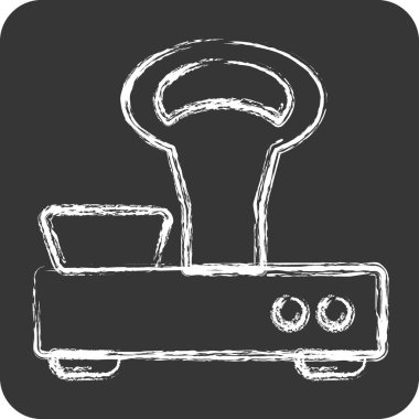 Simge Vintage Pul. Eğitim sembolü için uygun. Tebeşir stili. Basit dizayn edilebilir. tasarım şablonu