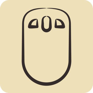 Simge Fare. Bilgisayar Bileşenleri sembolü için uygun. El çizimi tarzı. Basit dizayn edilebilir. dizayn şablonu