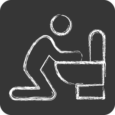 Simge kusması. Grip sembolü için uygun. Tebeşir stili. Basit dizayn edilebilir. tasarım şablonu