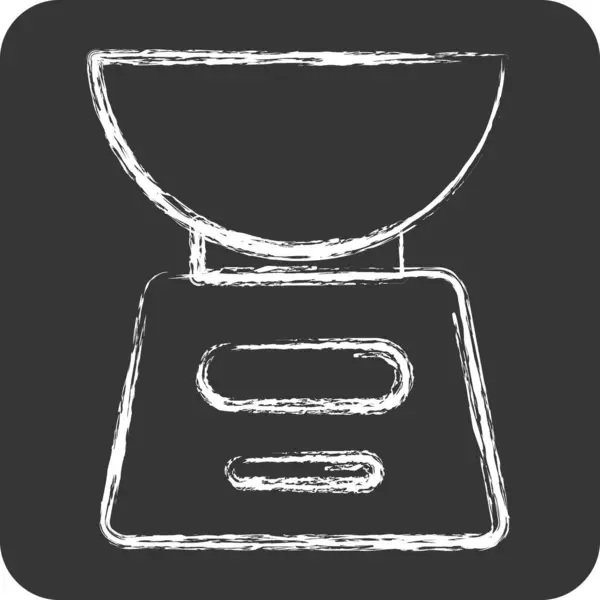 Шкала Піктограм Підходить Позначення Кухонної Техніки Крейдяний Стиль Простий Дизайн — стоковий вектор