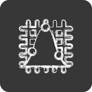 Simgesel İstatistik Analizi. Eğitim sembolü için uygun. Tebeşir stili. Basit tasarım düzenlenebilir vektörü