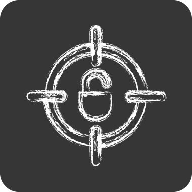 Simge Sahtekarlığı Tespit. Eğitim sembolü için uygun. Tebeşir stili. Basit tasarım düzenlenebilir vektörü