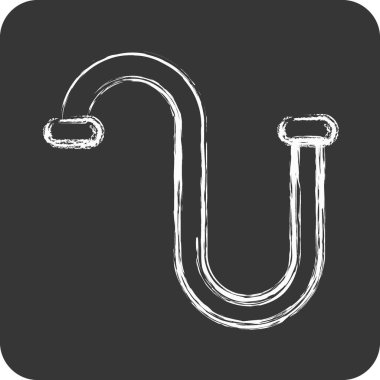 Simge temizleme. Çocuk sembolü için uygun. Tebeşir stili. Basit dizayn edilebilir. tasarım şablonu