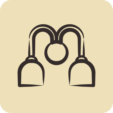 Duvar Lambaları. Ev sembolü için uygun. El çizimi tarzı. Basit dizayn edilebilir. dizayn şablonu