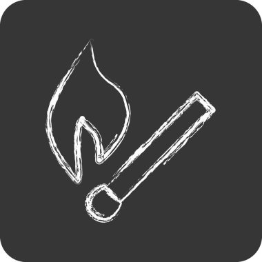 Simge Karşılaşması. Ev sembolü için uygun. Tebeşir stili. Basit dizayn edilebilir. tasarım şablonu