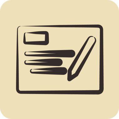 Simge Kimliği. Marka sembolü için uygun. El çizimi tarzı. Basit dizayn edilebilir. dizayn şablonu